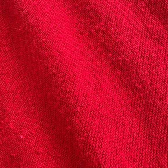 Vtg 60s 70s Sweater TURTLE Logo Red Mid Century Cardigan Challenger MENS M - Picture 7 of 8